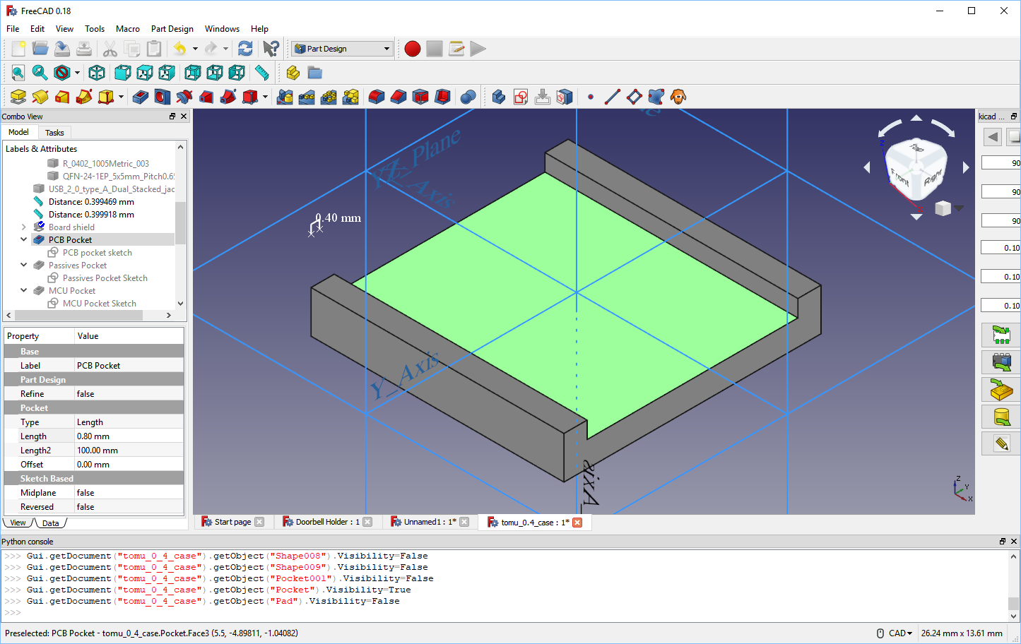 Click on face for sketch